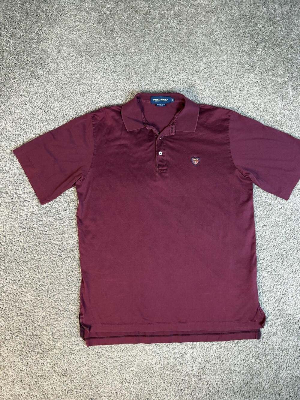 Polo Golf Ralph Lauren Polo Shirt Mens M Red Short Sleeve 100% Cotton Collared